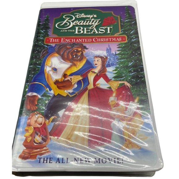 Disney's Beauty and the Beast the Enchanted Christmas VHS tape English READ - Picture 1 of 3